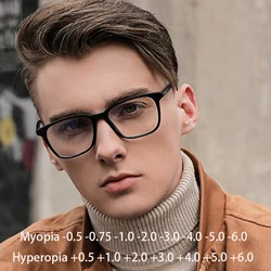 Unisex Optical Square TR90 Frame Prescription Spectacles Myopia -0.5 To -6.0 , Hyperopia +0.5 to +6.0