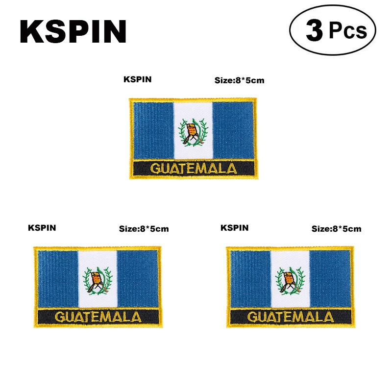 

Guatemala Rectangular Shape Flag patches embroidered flag patches national flag patches for clothing DIY Decoration