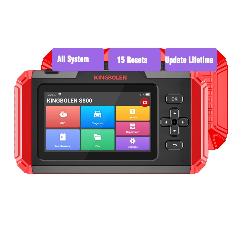 KINGBOLEN S800 Car OBD2 Diagnostic Tool Full System And 15 Resets Auto OBD Scanner Update pk thinkdiag