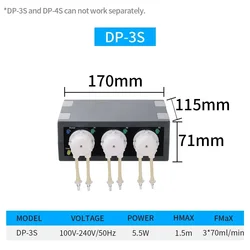 Auto Dosing Pump DP-2/DP-3/DP-4/DP-5/DP-3S/DP-4S Peristaltic Pump Multi-head Automatic Precision Aquarium Coral Feeder