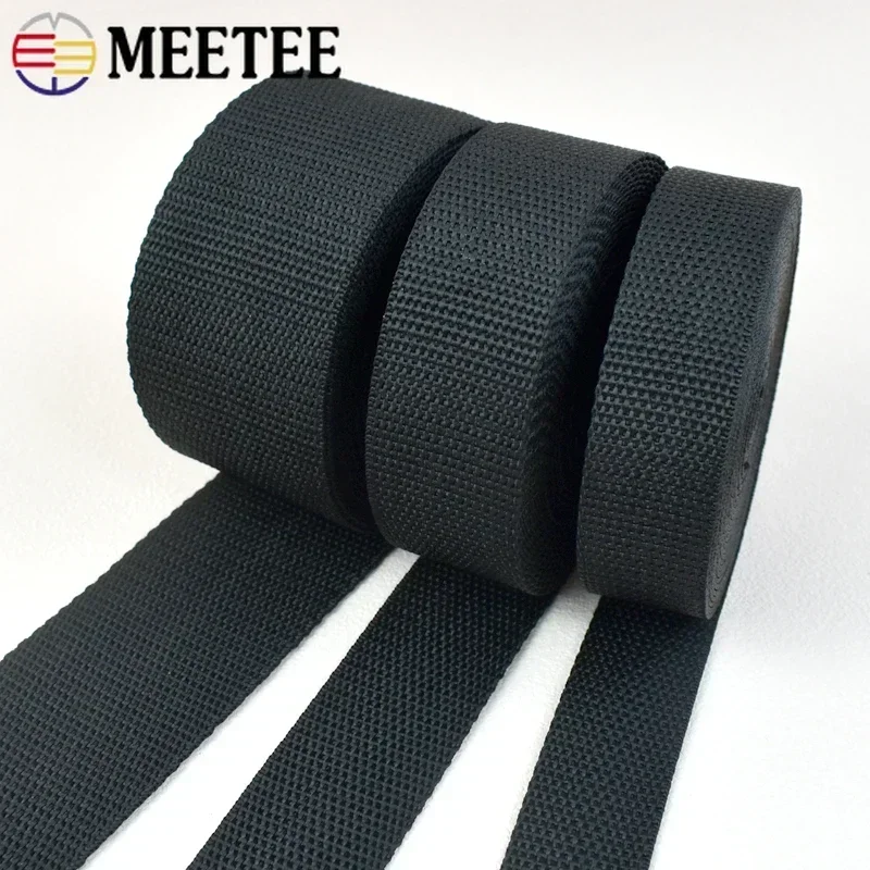 

5Meters Meetee 20-100mm Nylon Webbing Thicken Ribbon Band for Bag Strap Backpack Seat Belt Clothing Tape Sewing Accessories