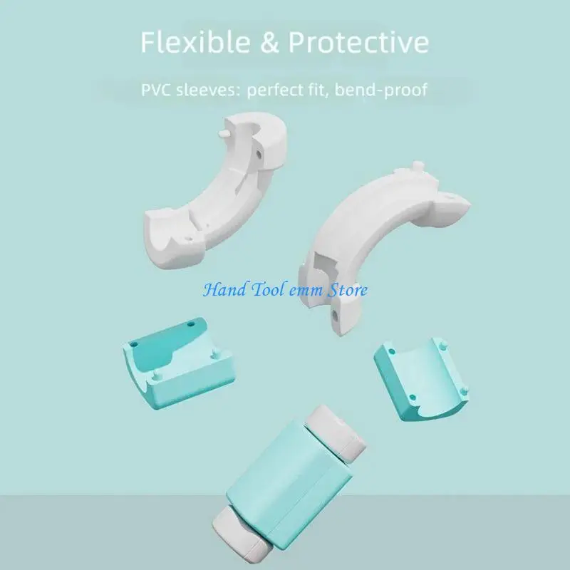 H37F Cable End Shell White PVC Wear Guard for USB C and Selected Standard Data Cords, Press Close Daily Cord Care Home