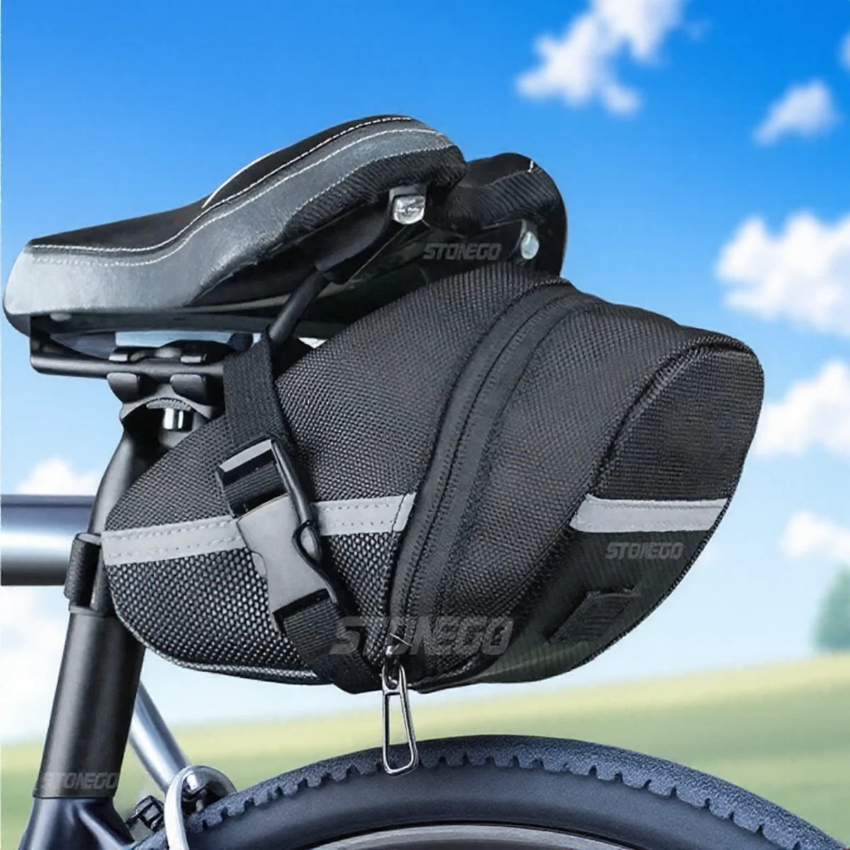 Rainproof Shockproof Bike Saddle Bag Large Capacity Reflective Rear Seatpost MTB Bicycle Accessories