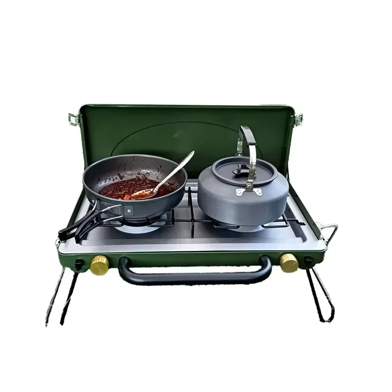 Stove Kitchen Portable 2 Burner Outdoor Mini Camping Stove 2 Burners Stainless Steel Portable Camping Stove Portable