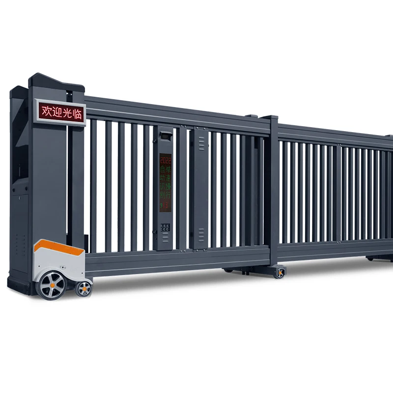 Automatic Remote Control Aluminum Alloy Retractable Gates New Product Launches Swing Style Fence Sliding Gate For School & Hotel