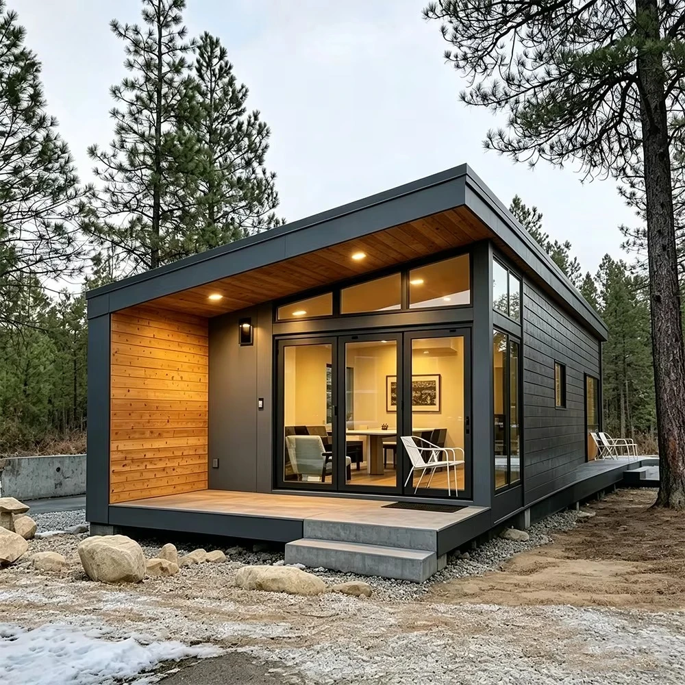 Foldable Prefab Cabin Modular Tiny House Holiday Guest Home for Farm Resort Backyard