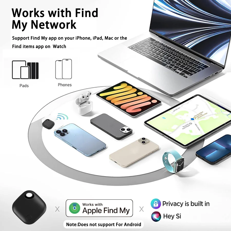Smart Tag Compatible with Apple Find My USB-C Charging Bluetooth Tracker Anti-lost Locate Wallet Keys Finder iOS Global Tracking image 4