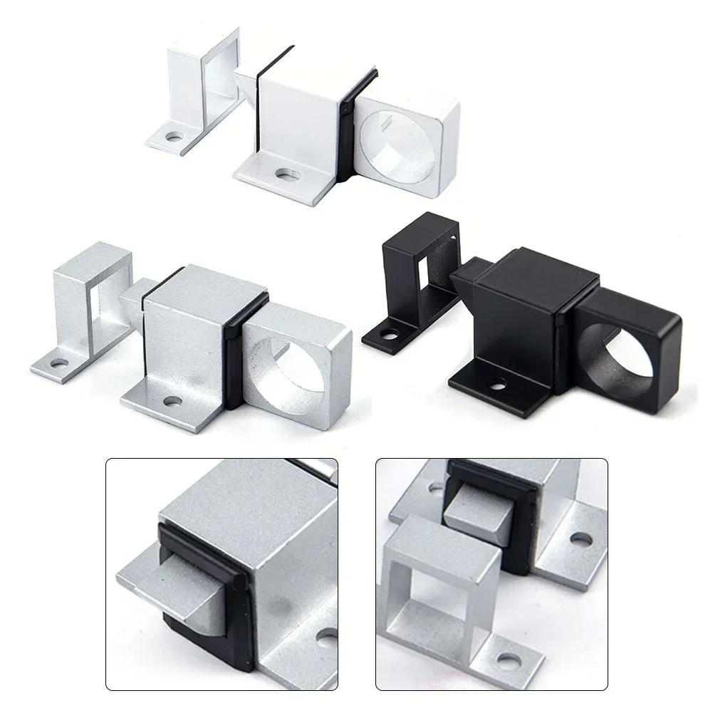 Door Latch Aluminum Alloy Security Automatic Door Spring Bounce Lock Square Automatic Latch Door Bolt Hardware Home Tool