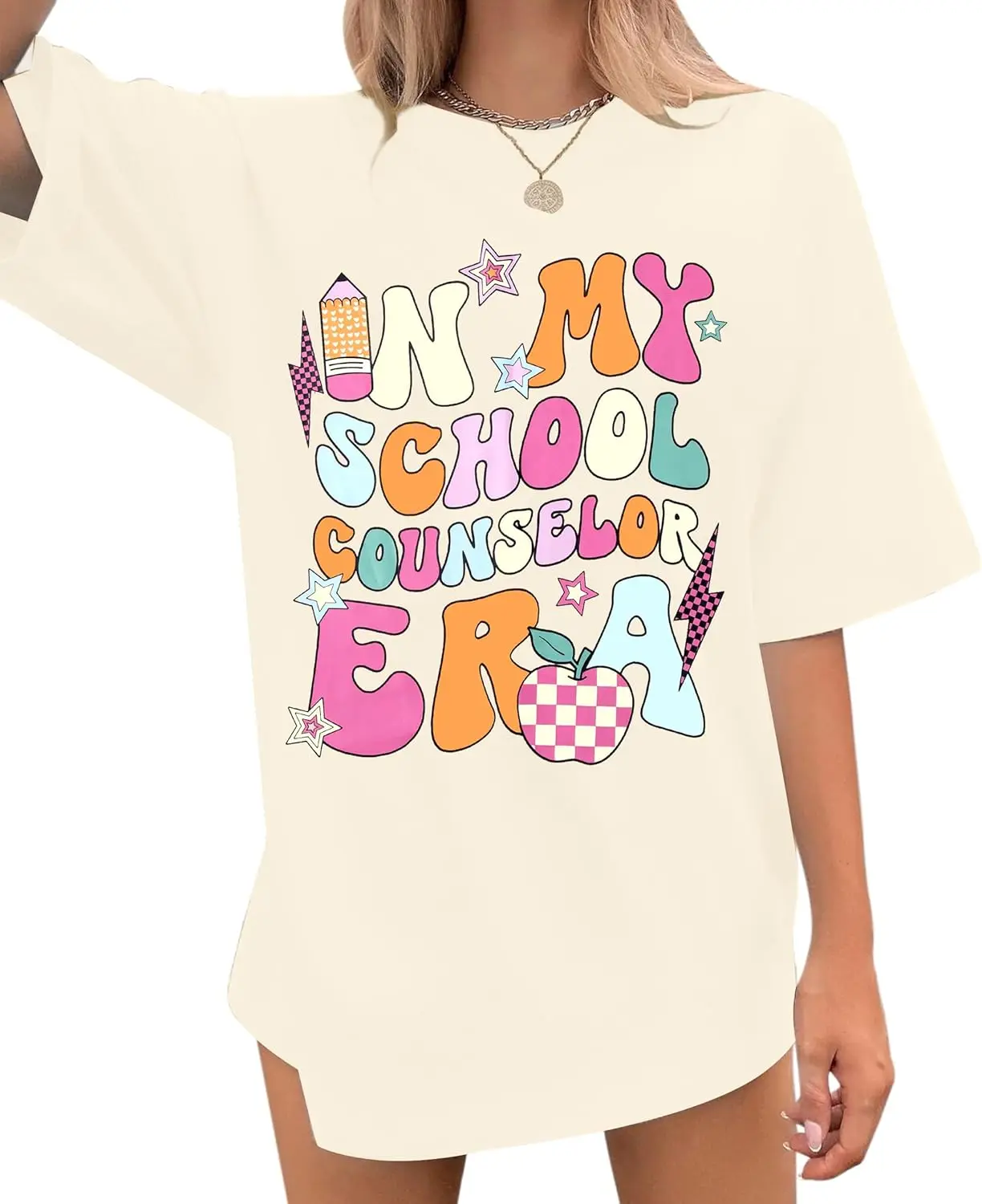 School Counselor Shirt Women in My School Counselor Era Teacher Life T Shirt Cute Back to School Shirts New Fashion Top Tees