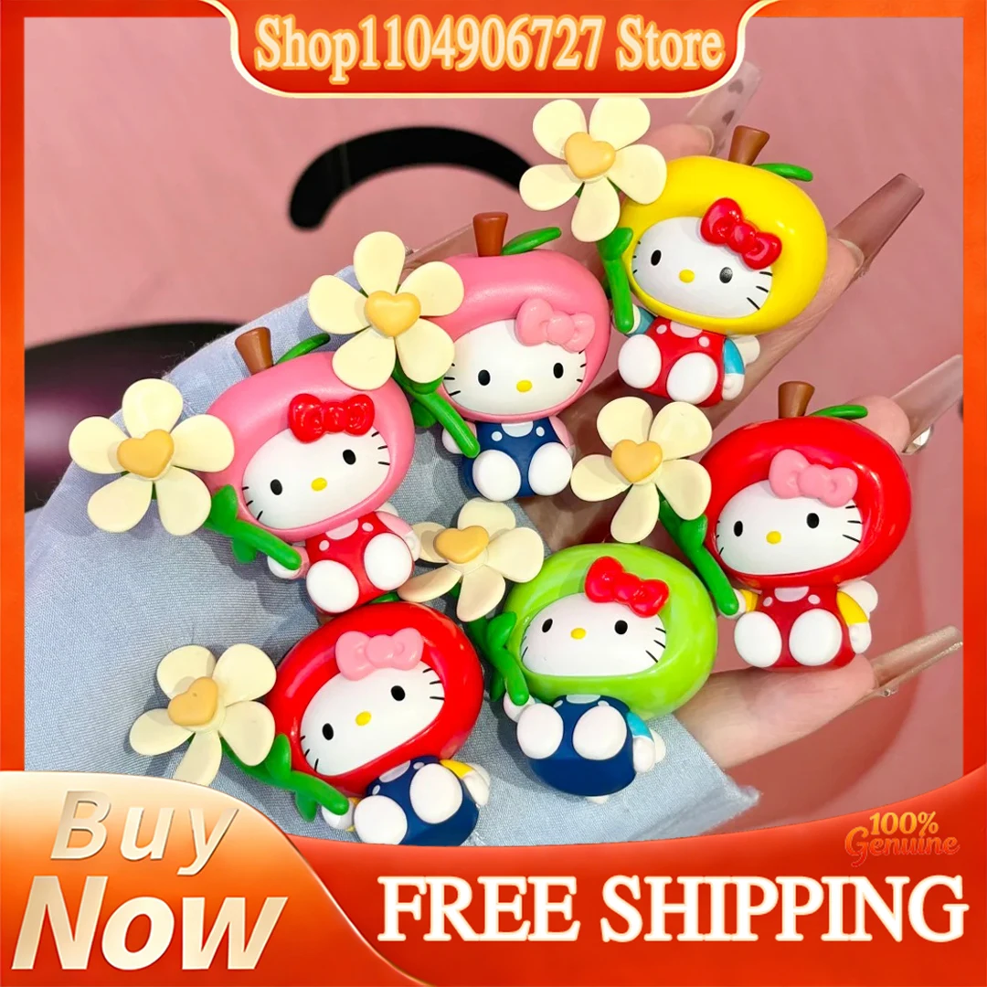 

Hello Kitty Windy Flower Series Windmill Cute Beans Mini Blind Box Toys Desktop Ornament Lovely Doll Gift Girls Fans collections