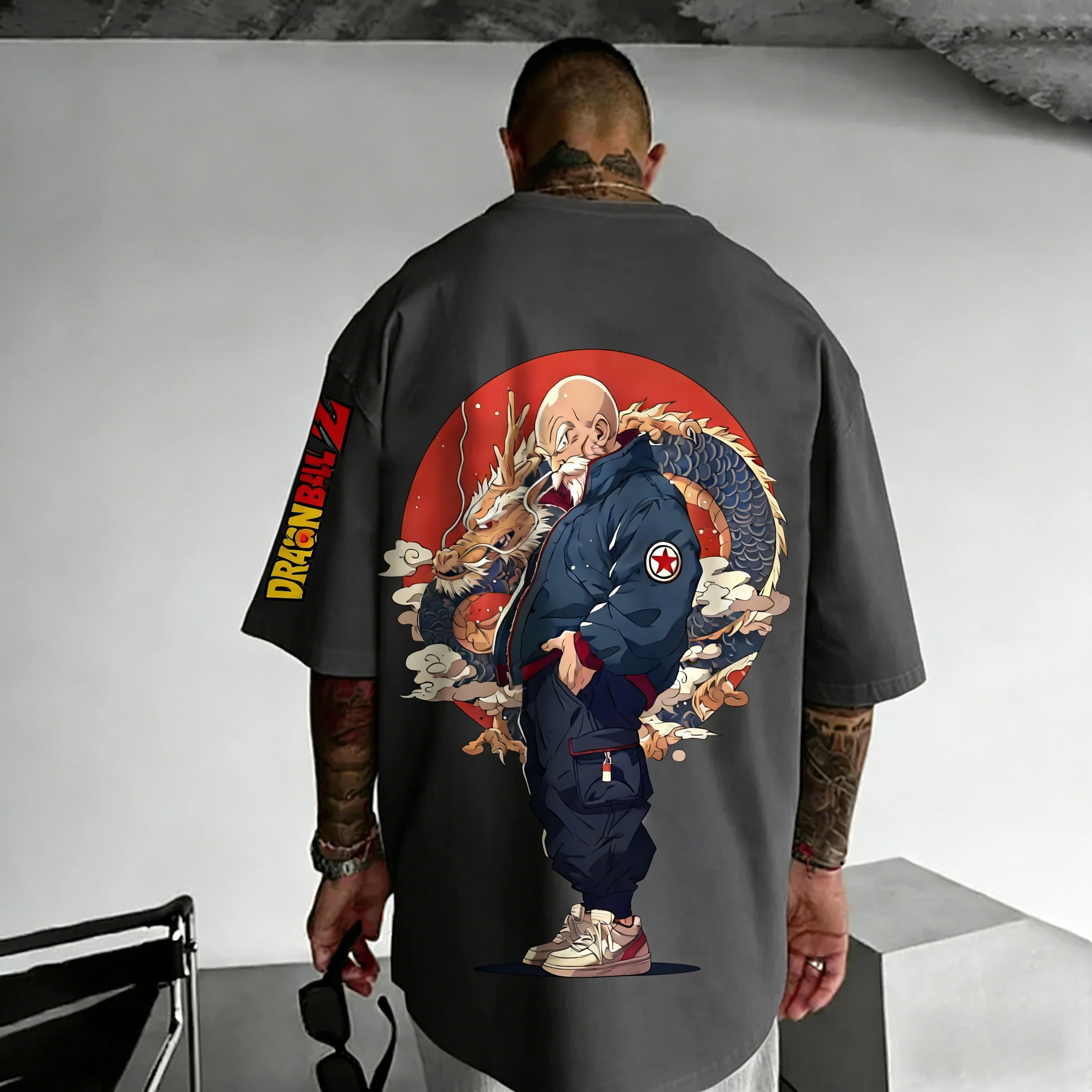 

Dragon Ball Goku Print Y2K Cotton Short-sleeved Bandai Men's and Women's 2026 Summer Loose, Breathable and Sporty T-shirts