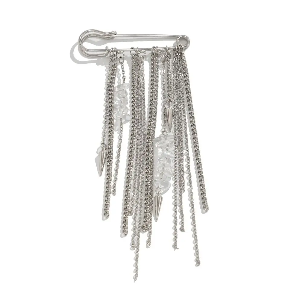 Heart Pearl Bow Brooch Detachable Tassel Fixed Clothes Pin Waist Buckle Button Clasps Trouser Leg Decorative Brooch