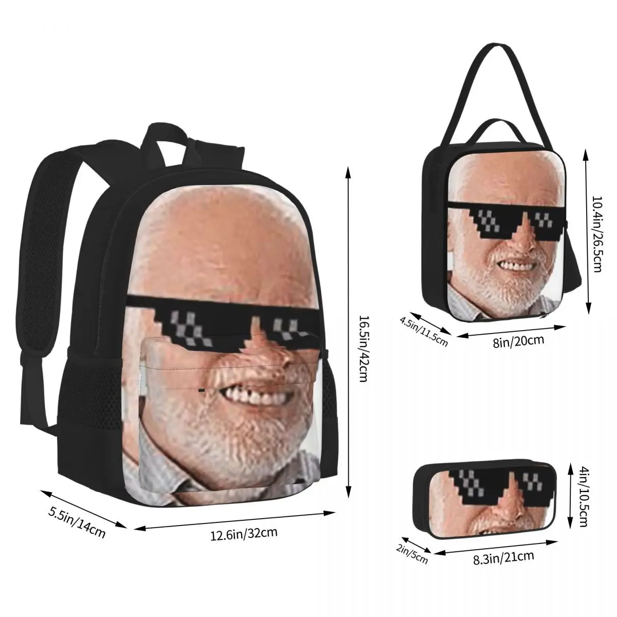 إخفاء الألم هارولد ميمي حقائب الظهر بنين بنات الكتب الطلاب الحقائب المدرسية للأطفال حقيبة الغداء حقيبة القلم ثلاث قطع مجموعة