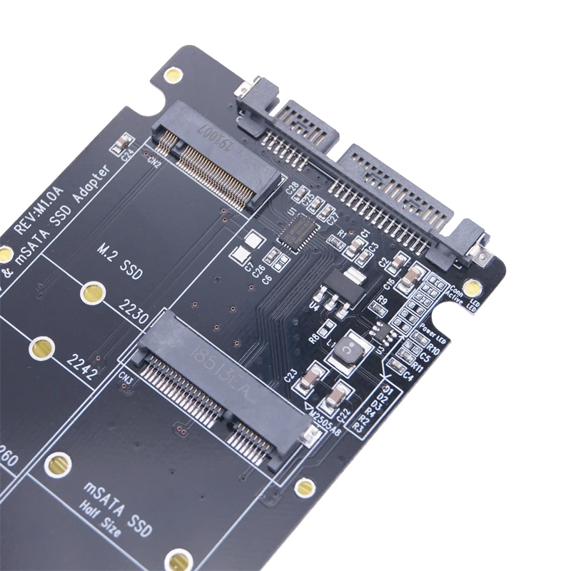 NEW mSATA M2 SSD Case mSATA to SATA Adapter B Key m.2 SATA SSD to SATA3.0 Riser Converter Board M.2 SATA SSD mSATA External Case