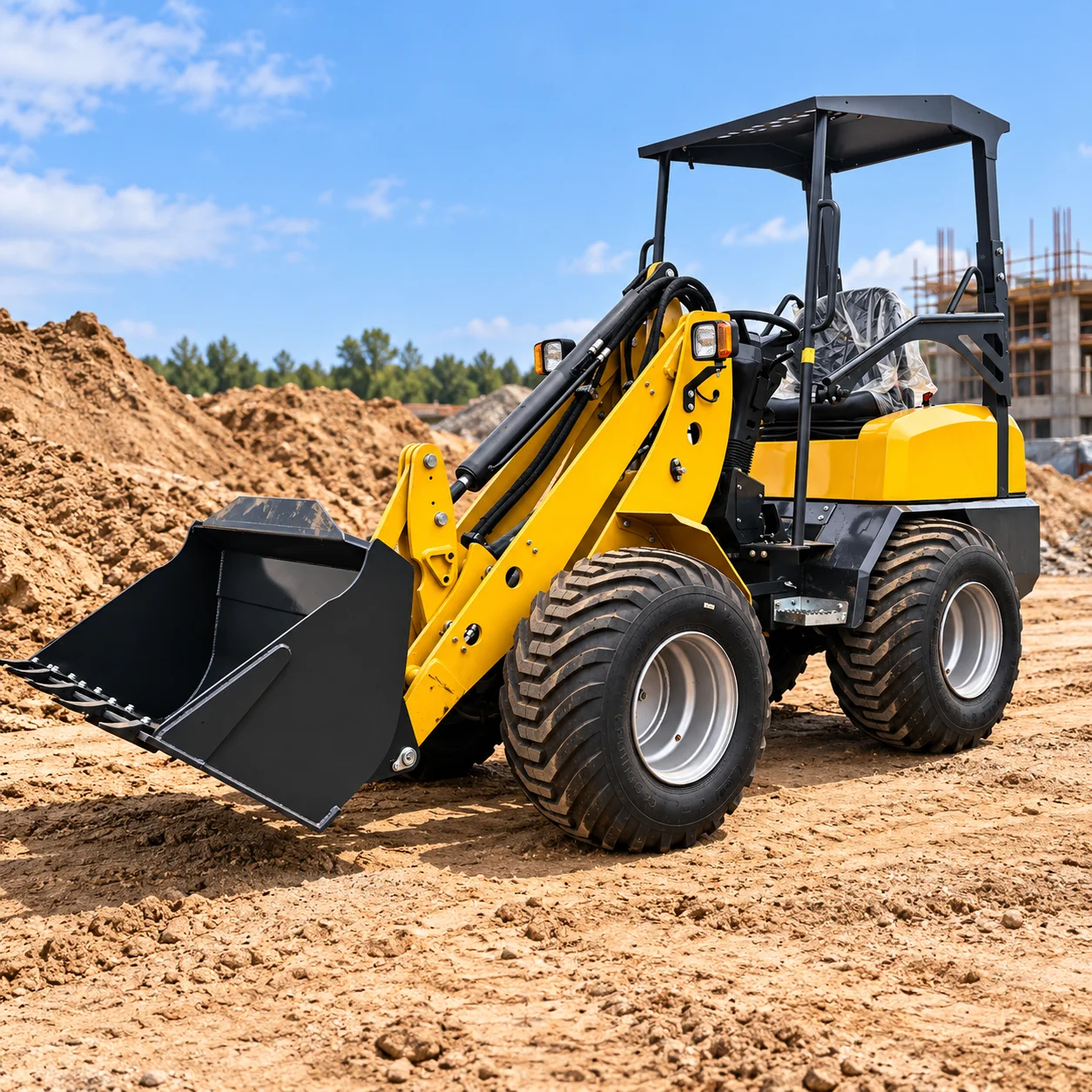 Compact Front End Loader KZL930 23HP 0.3m3 Bucket 12km/h Mini Wheel Loader for Construction Yard Material Handling