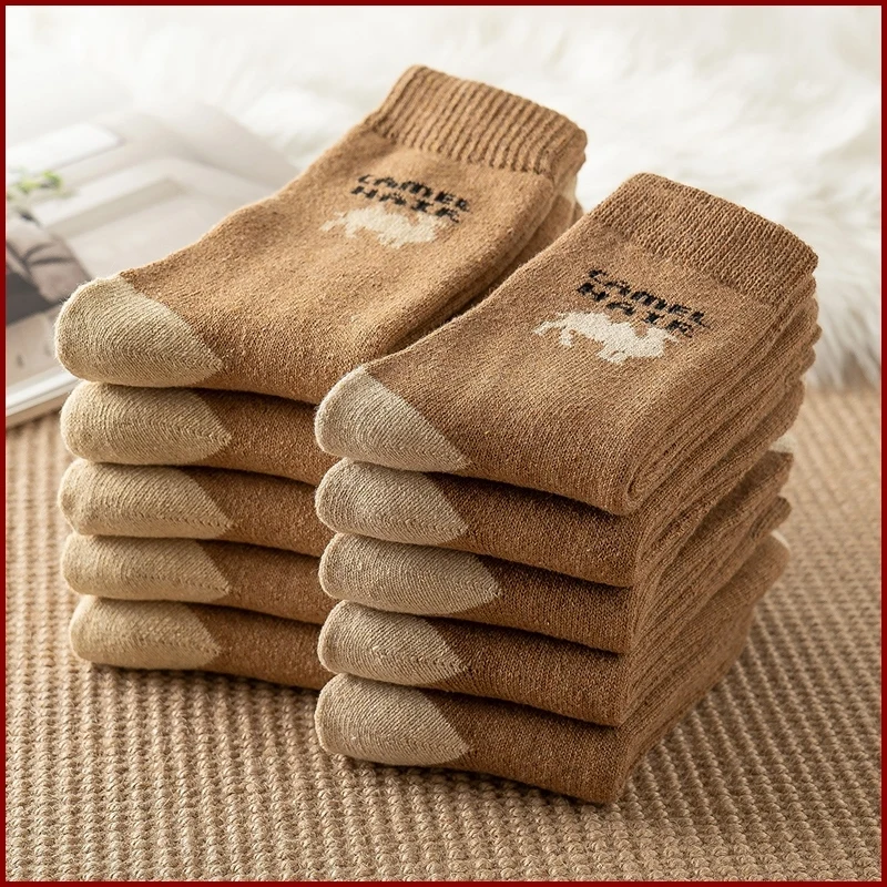 

Thiened Fce Winter Sos Men Women Warm Cotton Sos Autumn Winter 35 Pairs ly People Can Also Wear Color Beige