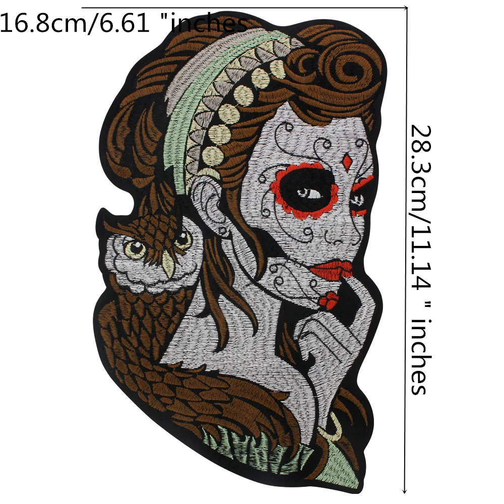 بقع قماش مطرزة للنساء ، فتاة جميلة ، الجمال وإصلاح البومة ، بقع حرفية ، خياطة مكواة ، شعار #5