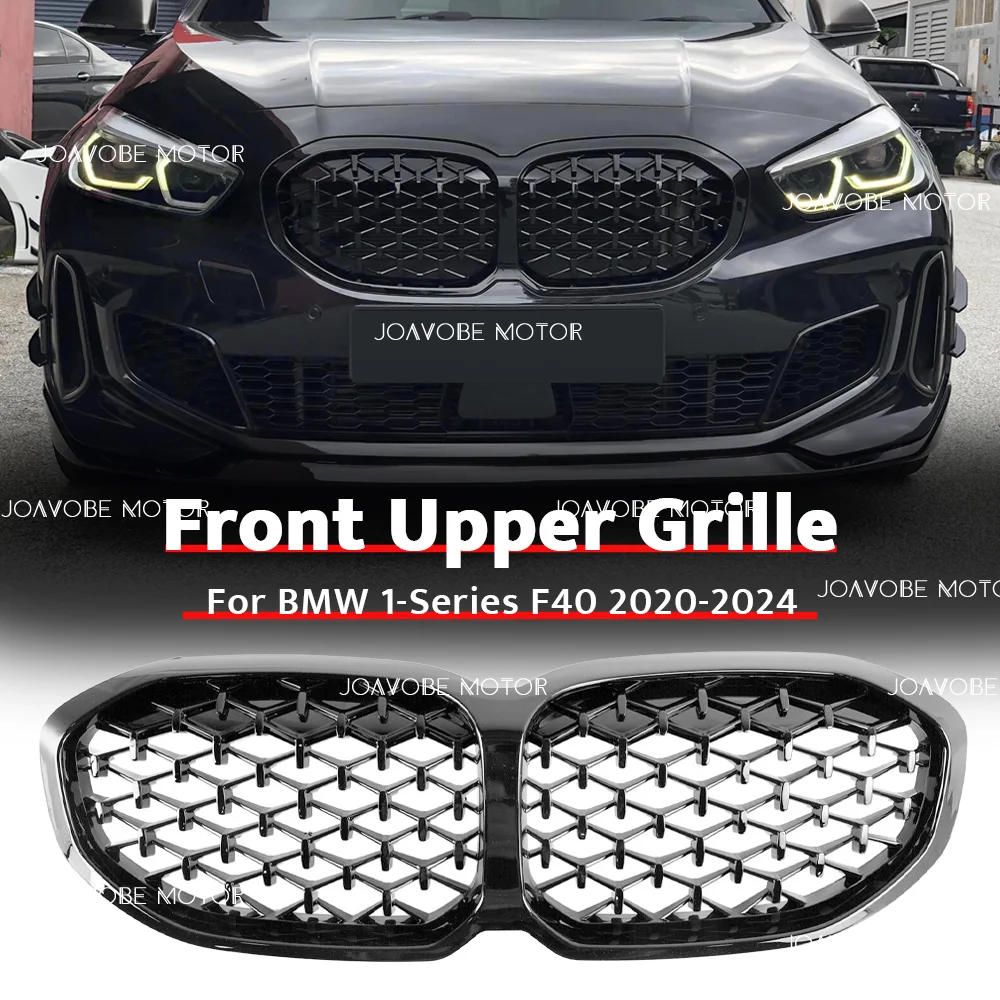 

Glossy Black Diamond Style Front Bumper Grille For BMW 1-Series F40 2020-2024