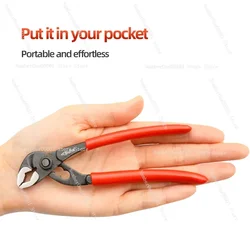 SUHA 5inch Mini Portable Water Pump Pliers 4 Adjustable Gear Opening Ultra Thin Pipe Wrench Home DIY Plumbing Shifting Spanner