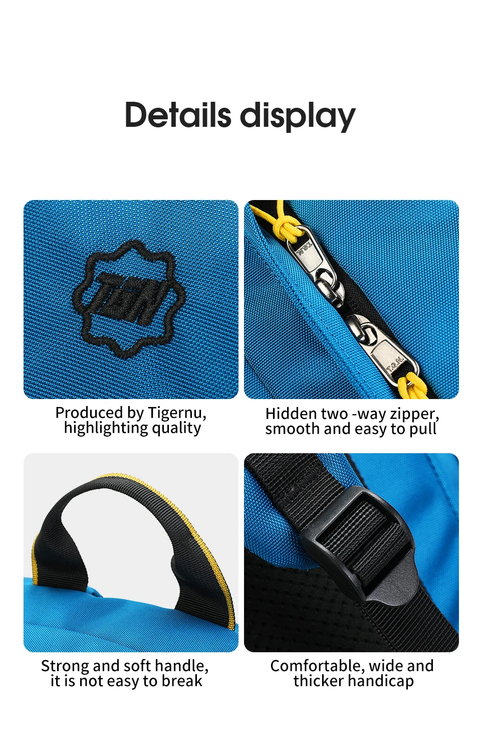 Tigernu Sport Rucksäcke Für Männer 15,6 zoll Laptop Rucksack Casual Rucksack Männer Reisetasche Outdoor Rucksack Wasserdichte Tasche Rucksack – Detail 13