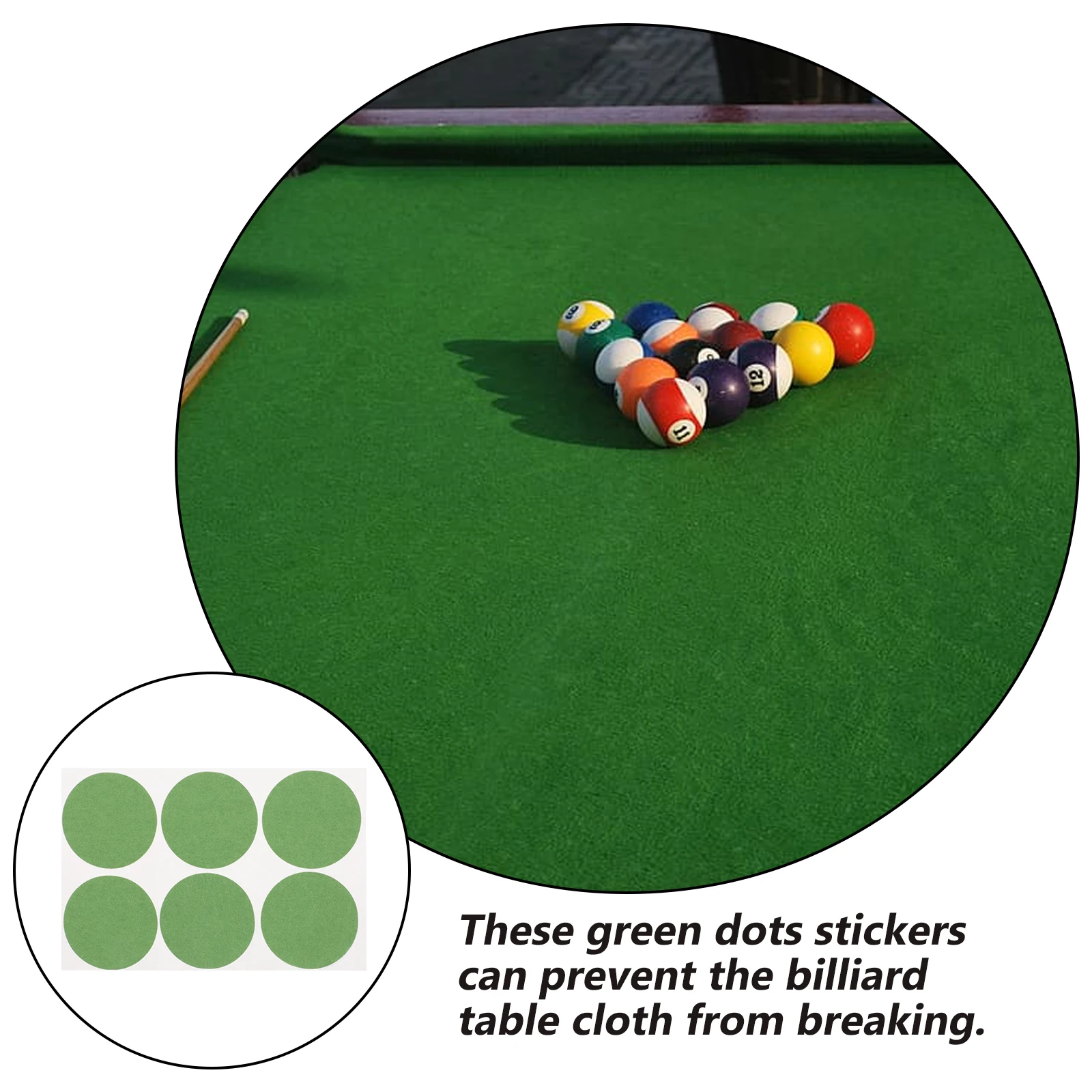 

Billiard Table Cloth Repair Patches Stickers for Pool Snooker Tables Wear Resistant Green Dots Coating Non Transfer Marker