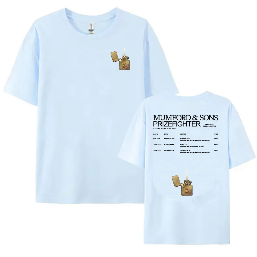 ملابس النساء والرجال Mumford & Sons Prisifighter Tour تي شيرت فضفاض من القطن بأكمام قصيرة تي شيرت نسائي غير رسمي قميص جرافيك #6