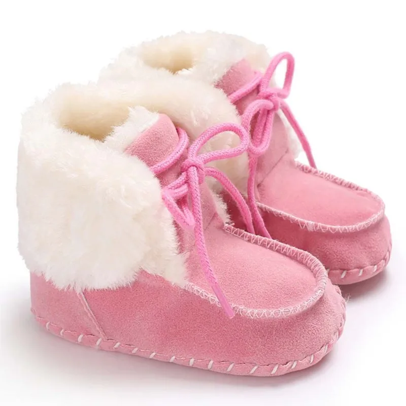 Winter wool warm boots newborn male and female baby toddler shoes rubber sole non-slip shoes 0-18 months