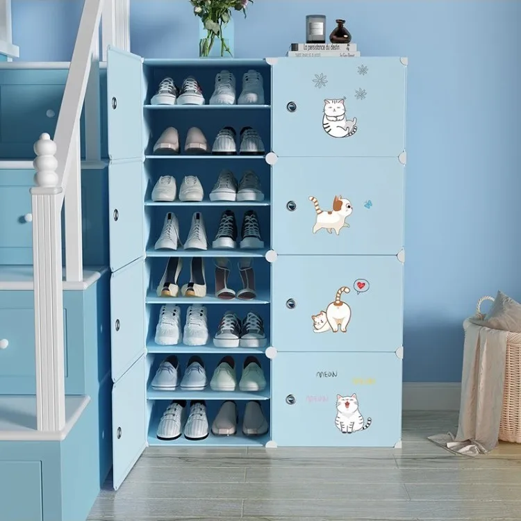 Shoe Rack Simple Home Door Indoor Good-looking Multi-layer Dust Storage Artifact Explosion Dormitory Children's Small Shoe Cabin
