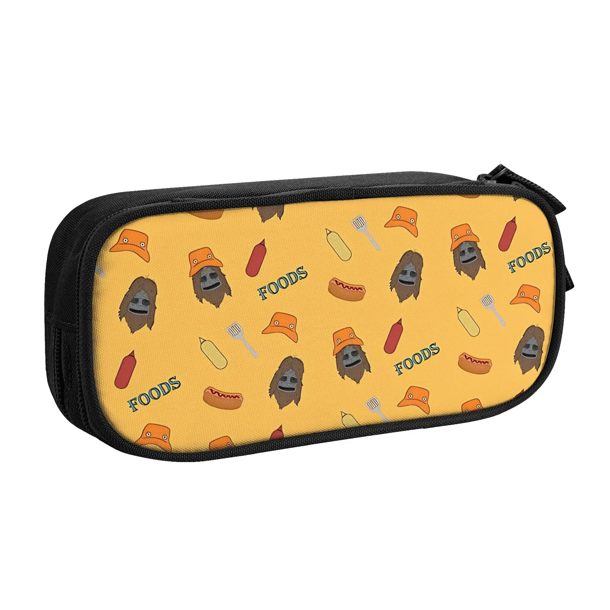 1 piece Lightweight ape wearing orange hat Pencil Case Student Pen Bag The Big Lez Show School Stationery Bag