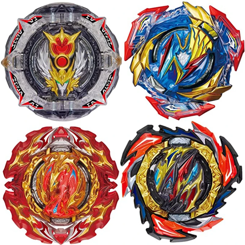 

4PCS Spinning Top Dynamite Battle Burst B193 Ultimate Valkyrie B192 Greatest Raphael B191 without Launcher Kid Toys for Children