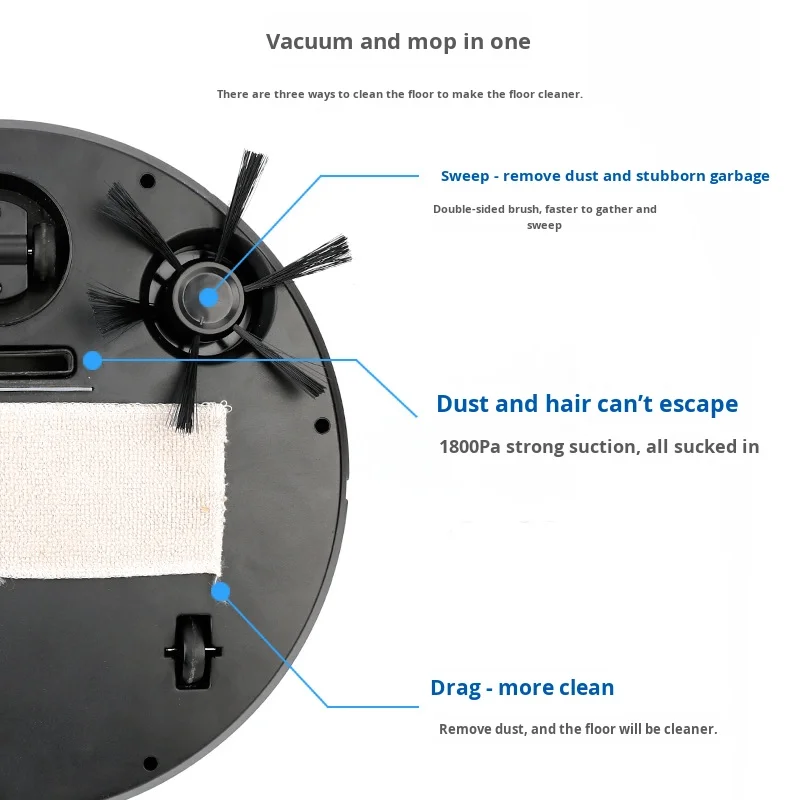 عبر الحدود للاستخدام المنزلي اللاسلكي التلقائي الذكي مكانس كهربائية للكنس خمسة في واحد مكنسة كهربائية كنس ميزات الترطيب