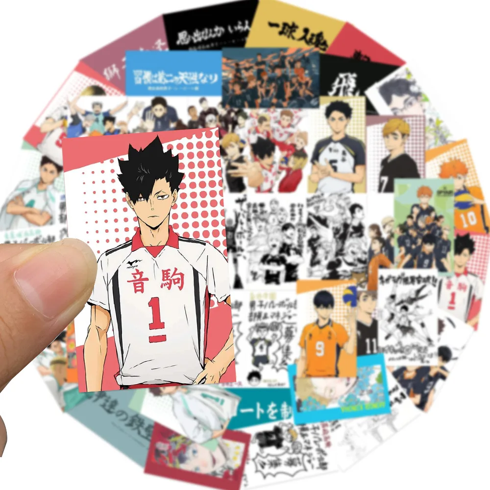 43pcs Volleyball Juvenile Cartoon Graffiti Stickers Suitcase Waterproof Skateboard Sticker Decoration