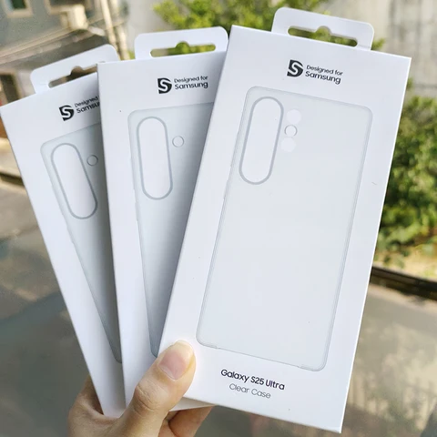 Оригинальный прозрачный чехол для Samsung S25 Ultra Plus 5G, жесткий акриловый защитный чехол для телефона Galaxy S25 + S25Ultra S25