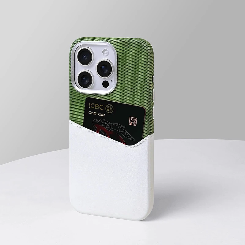 

Card Slot Holder Linen Leather Magnetic Phone Case For iPhone 17 16 15 14 13 Pro Max Magnetic Wireless Charging Shockproof Cover