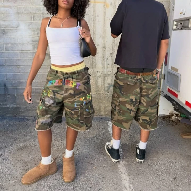 Y2k Hip Hop Camo Short Jeans P - đánh giá và giá Mens Fashion Camo Pants