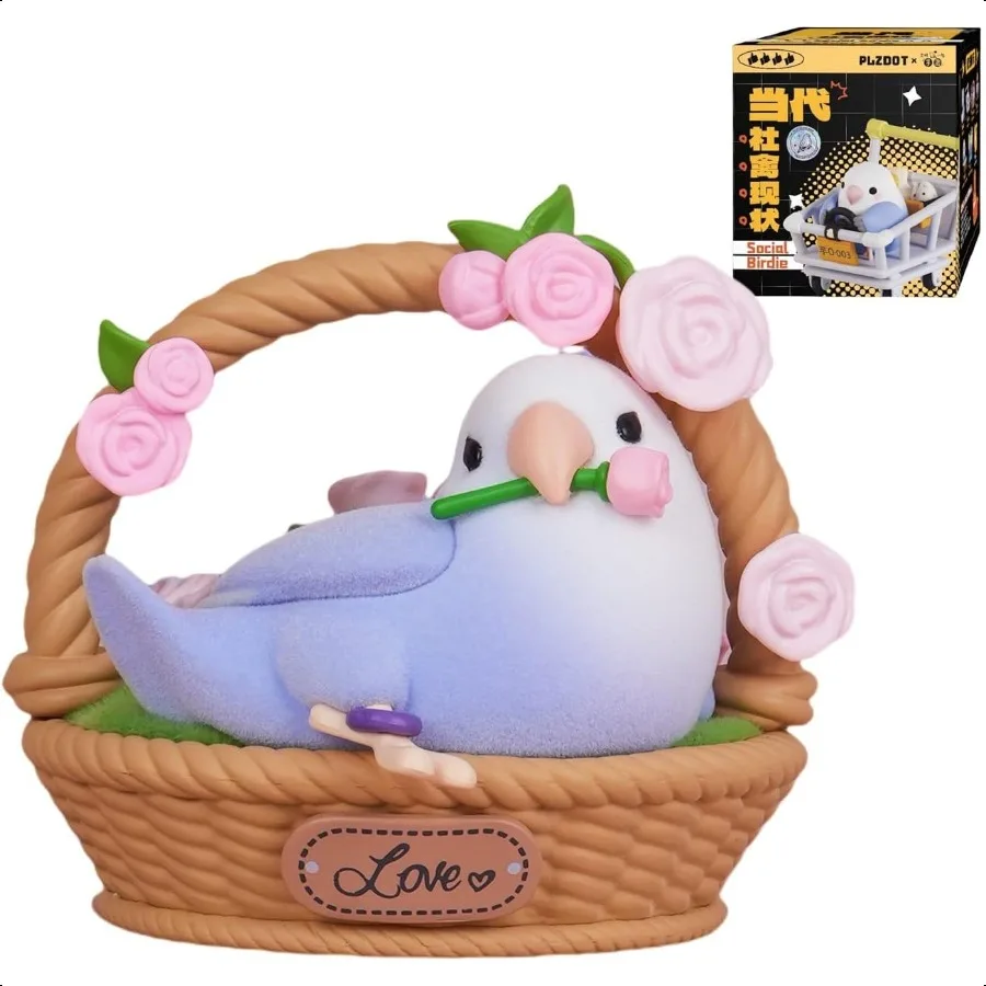 

What's The Bird Love Bird Series3 Social Bidde Cute Blind Box Figures 1Pcs Collectible Toys Kawaii Birthday Gifts