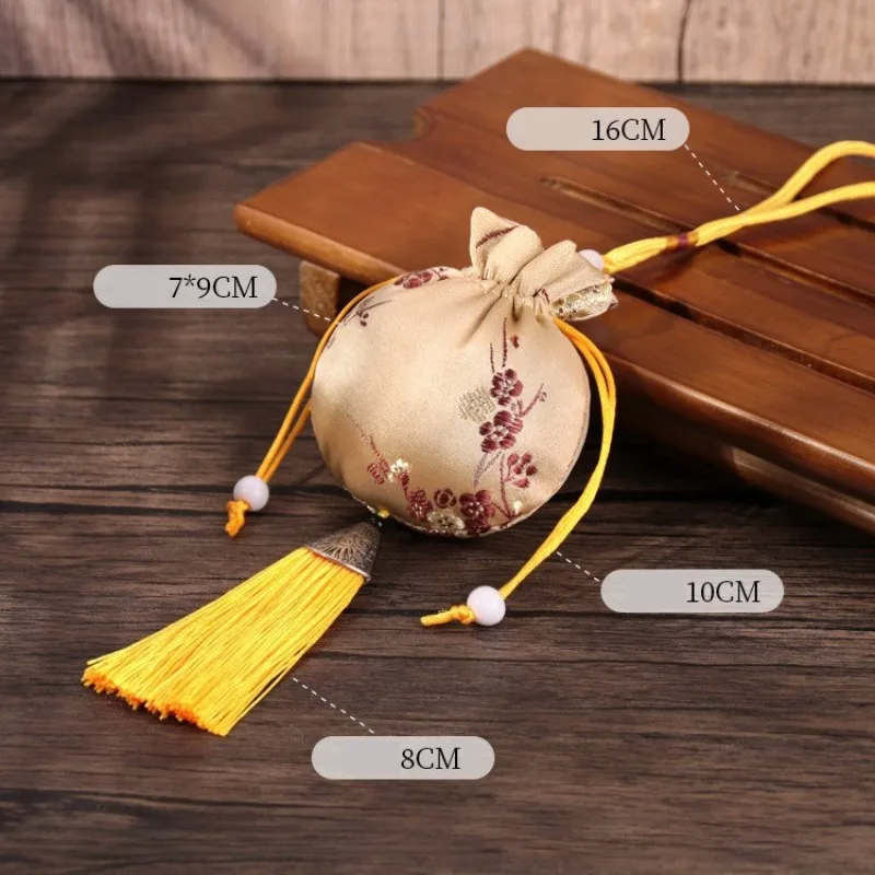 Traditional Chinese Zen Style Embroidered Empty Sachet, Portable Brocade Bag