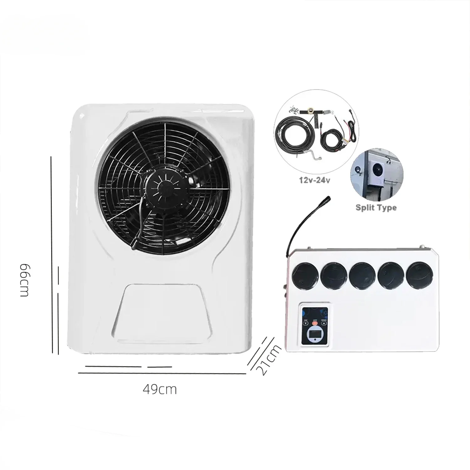 Mini Split Quiet And Comfortable 24v 12v Air Conditioner For Truck RV Excavator 3800 10000 Btu