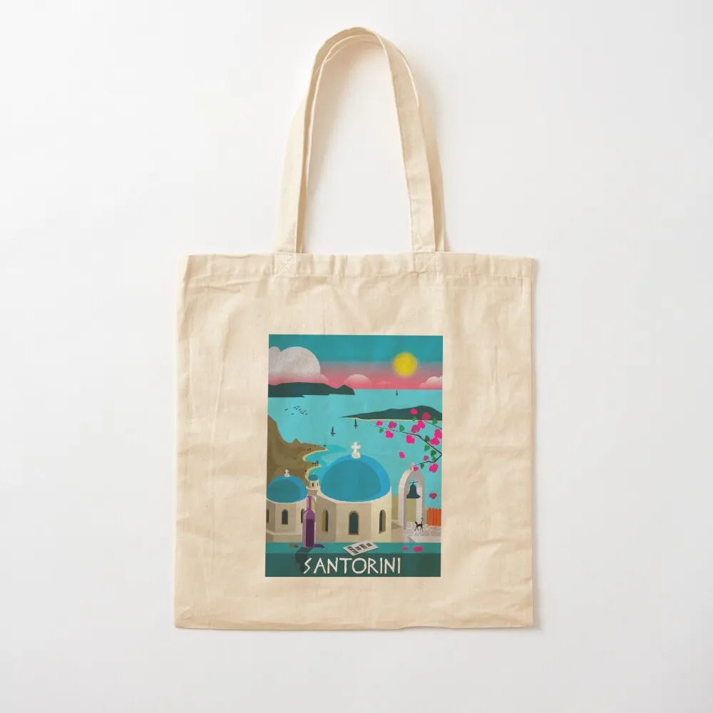 

Vintage Santorini Greece Travel Tote Bag