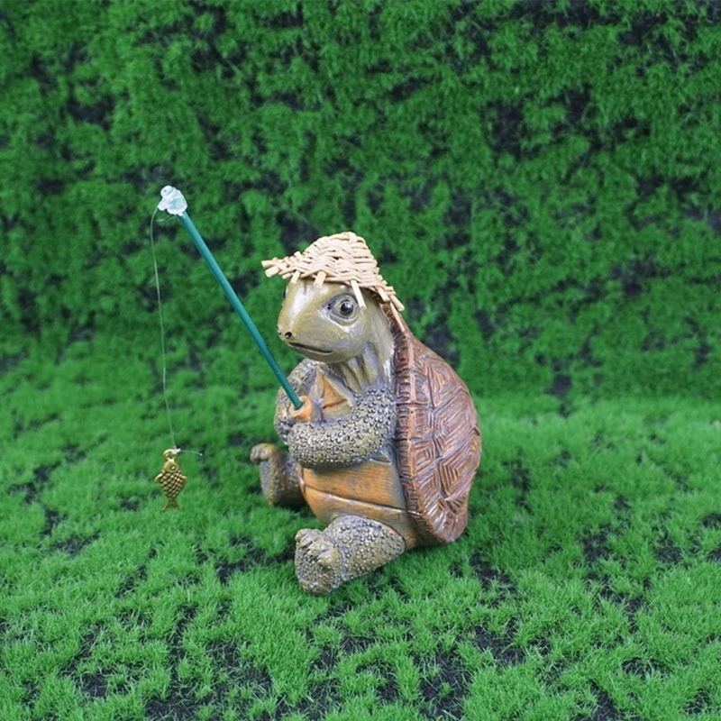 Unique Resin Turtles Statue Animal Sculpture for Outdoor Garden Indoor Display