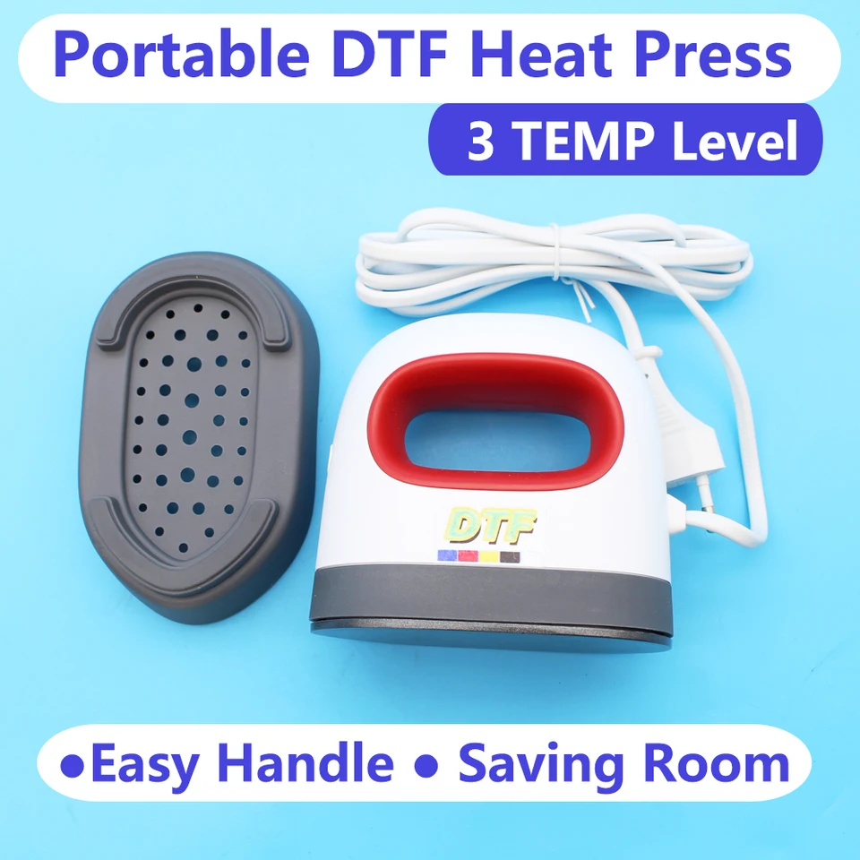 Mini Presse Transfert Thermique Mini Presse à Chaud Pour T-shirts Et Vinyle HTV - 3 Températures, Base De Sécurité, Portable Mini Presse à Chaud 2 En 1