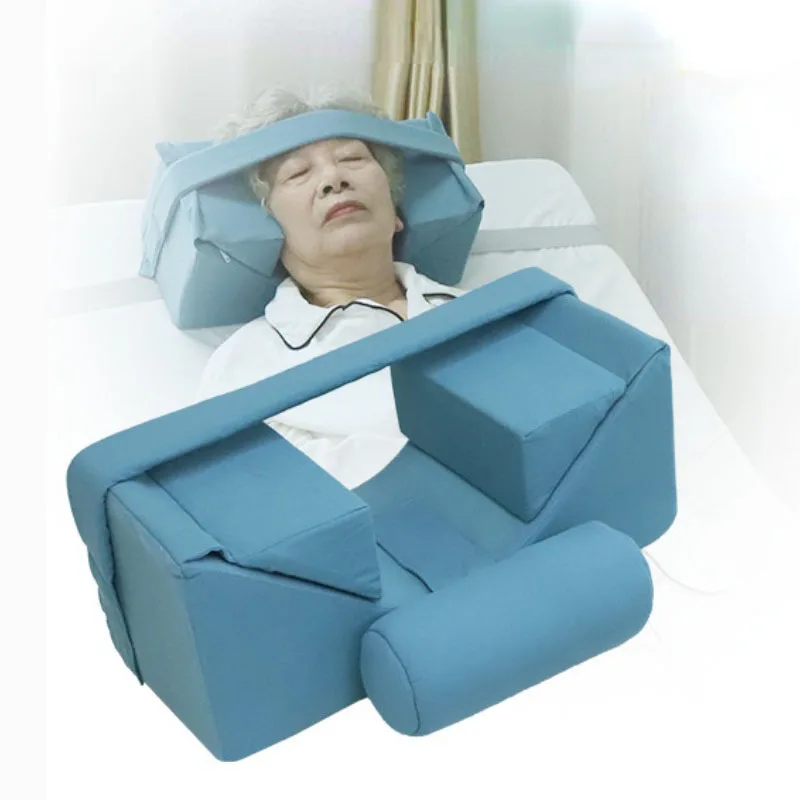 Sleeping Head Fixator Anti Side Deviation Headrest Elderly Cervical Bedridden Wheelchair Hemiplegic Patients Fixed Head Pillow