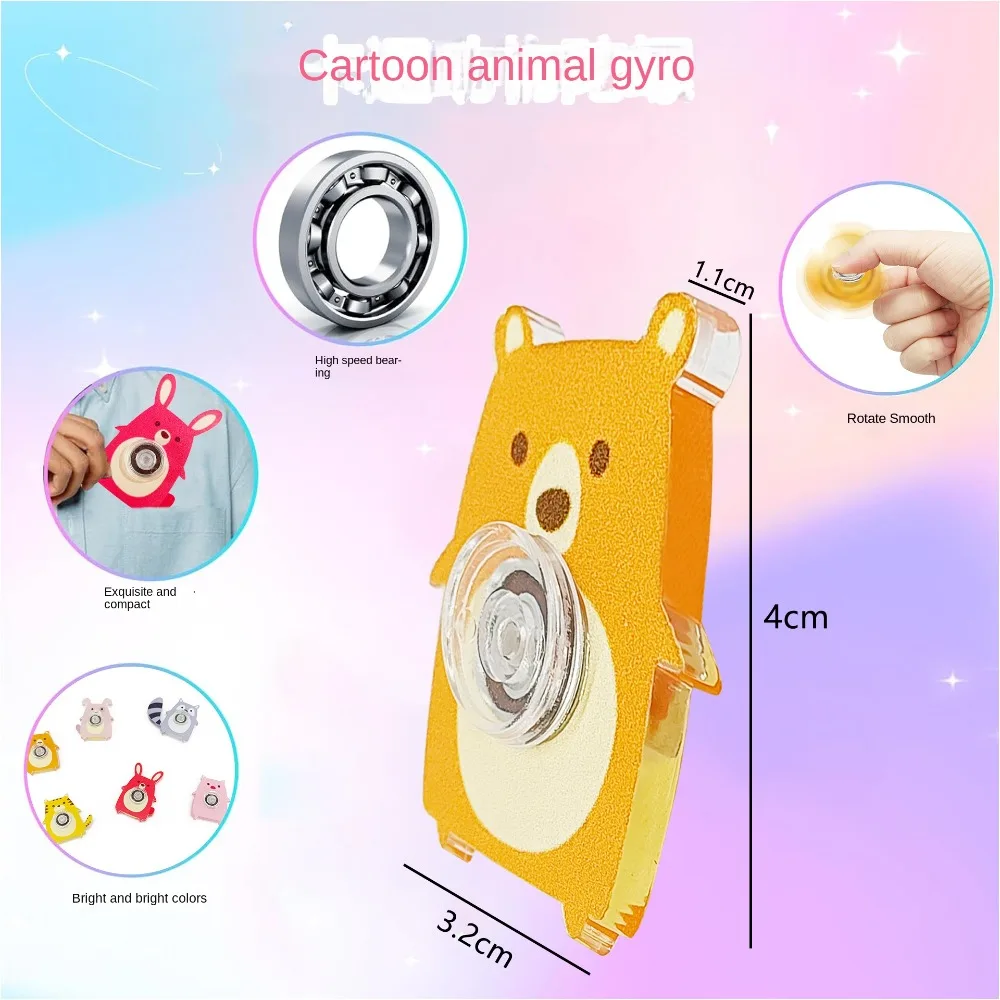 Animal Cartoon Fingertip Gyroscope Sensory Toy Interesting Hand Spinner Educational Fidget Toy Fingertip Decompression Toy