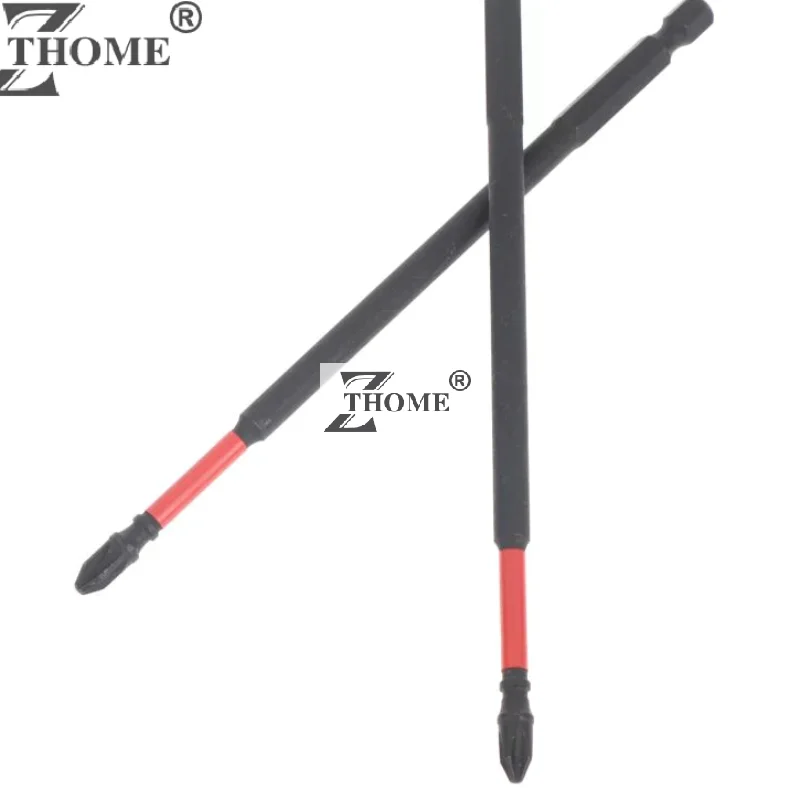 2/4PCS 6Inches Pozidriv #2 PZ2 Impact Tough Screwdriver Power Bit Set, S2 Alloy Steel Screwdriver Bits Set