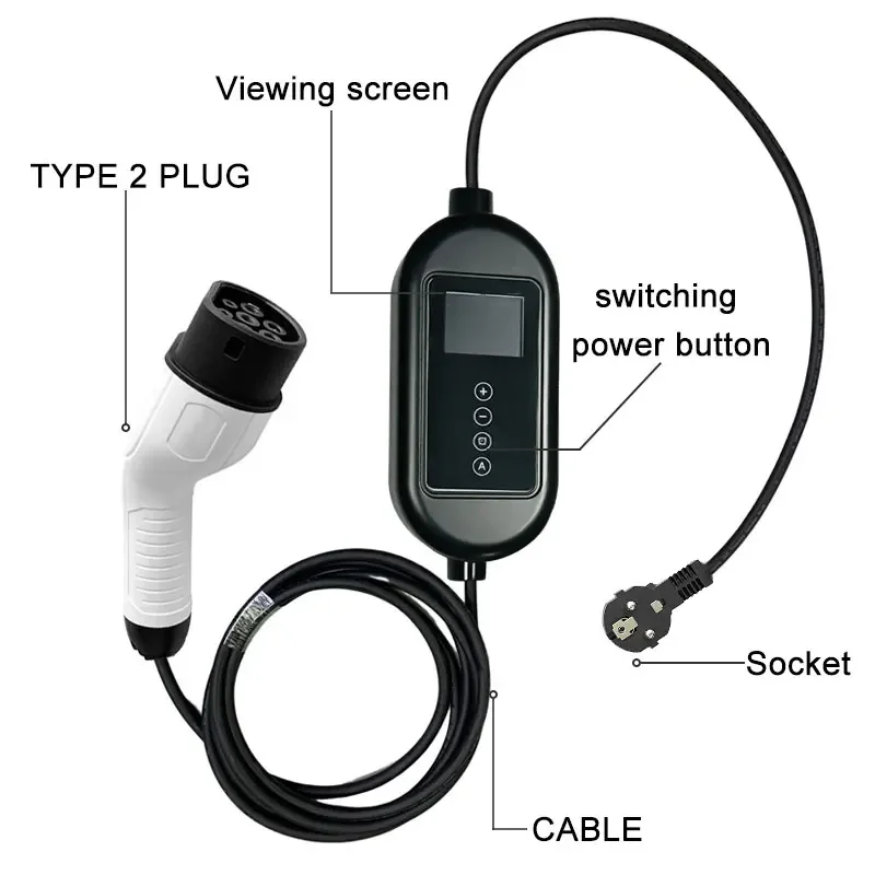 Electric Car Ccs2 Cable Home Ev Charger 16A Usa Standard Type2 Ev Charger