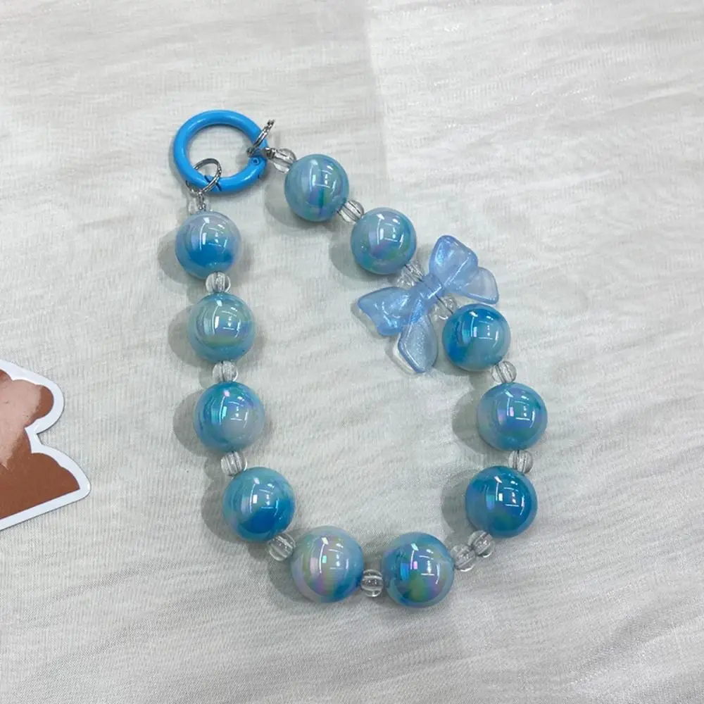 

New Bowknot Phone Chain Colorful Beads DIY Bag Chain Strap Bag Decor