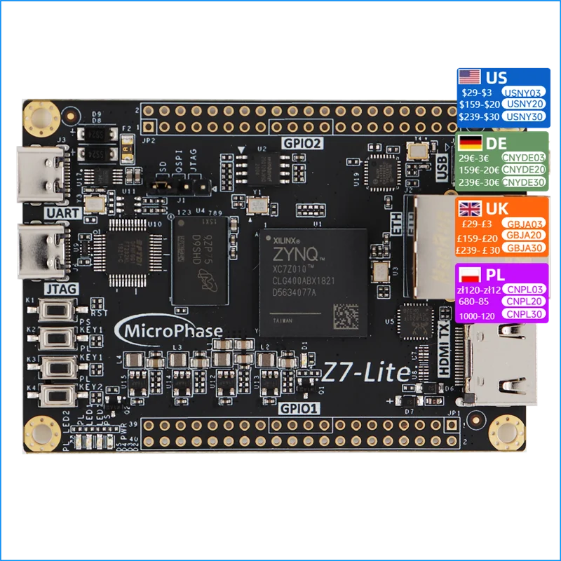 Nvarcher FPGA Development Board ZYNQ Core  XILINX ZYNQ7000 7020 7010 Z7 Lite