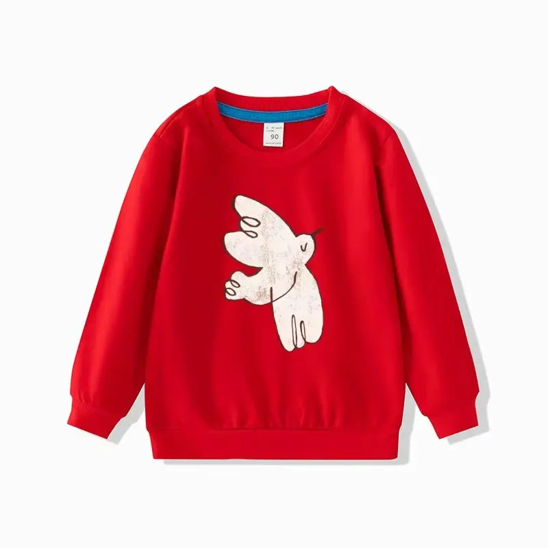 autumn full sleeve kids crewneck printed sweatshirts pull over children\'s hoodies boys clothing girls tops