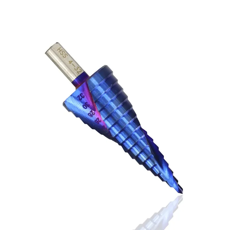 Imagem -06 - Broca Xcan-passo para Madeira e Metal Nano Azul Revestido Núcleo Hss Cortador de Buraco Broca Cone Ferramenta de Perfuração 312 4-12 420 a 32 1pc