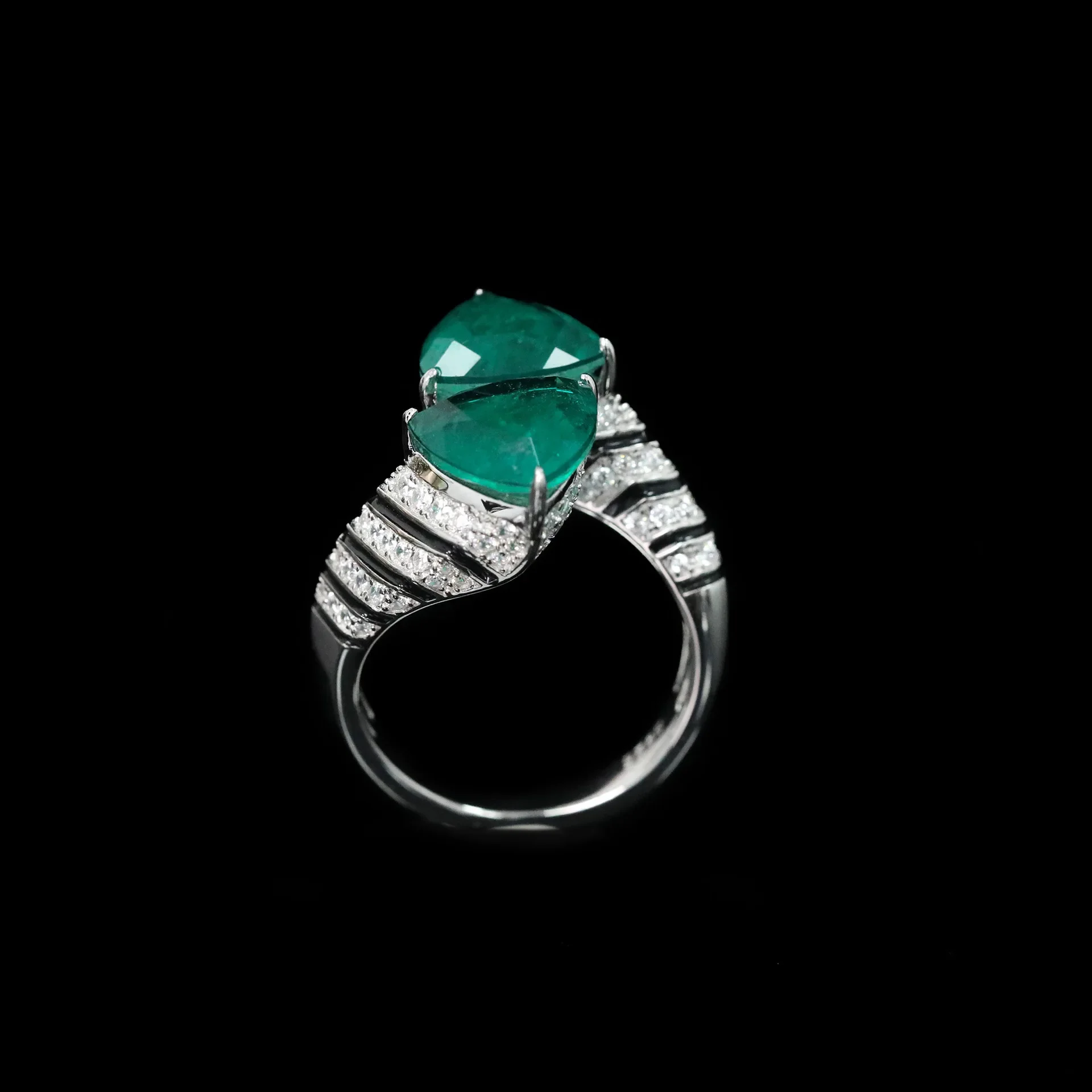 

2025 S925 Silver Ring High Carbon Diamond Wood Sasa Green Fashion Jewelry Versatile Jewelry for Girls Ring Wedding Jewelry